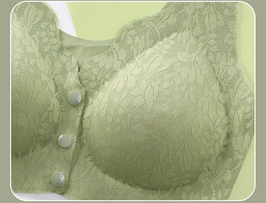 Elegantiška liemenėlė su nėriniuotu priekiniu užsegimu