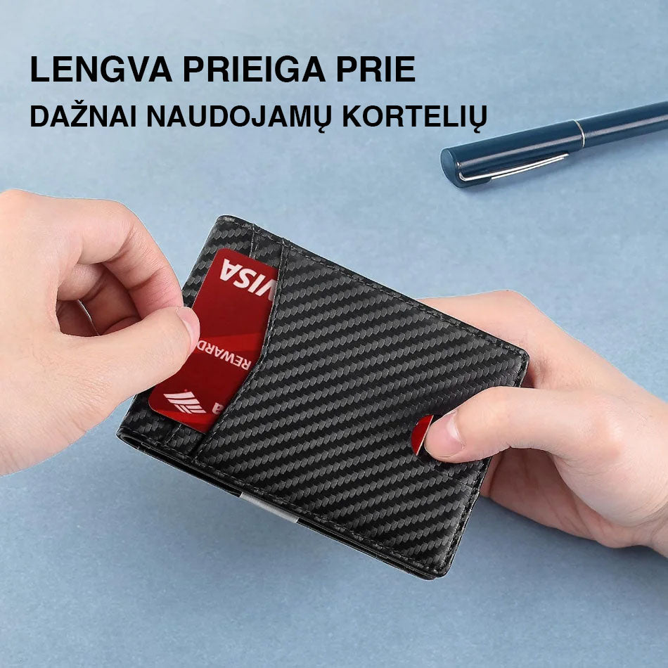 Elegantiška odinė piniginė vyrams