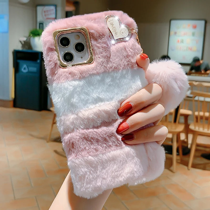 Stilingas kailinis "iPhone" telefono dėklas su pakabuku