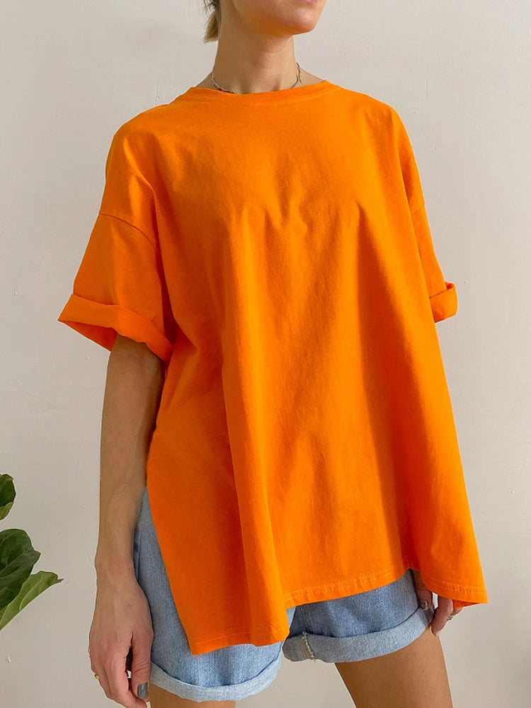Ryškiaspalviai Oversized marškinėliai