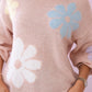 Megztinis su gėlių mohera - Pelenų rožinė
