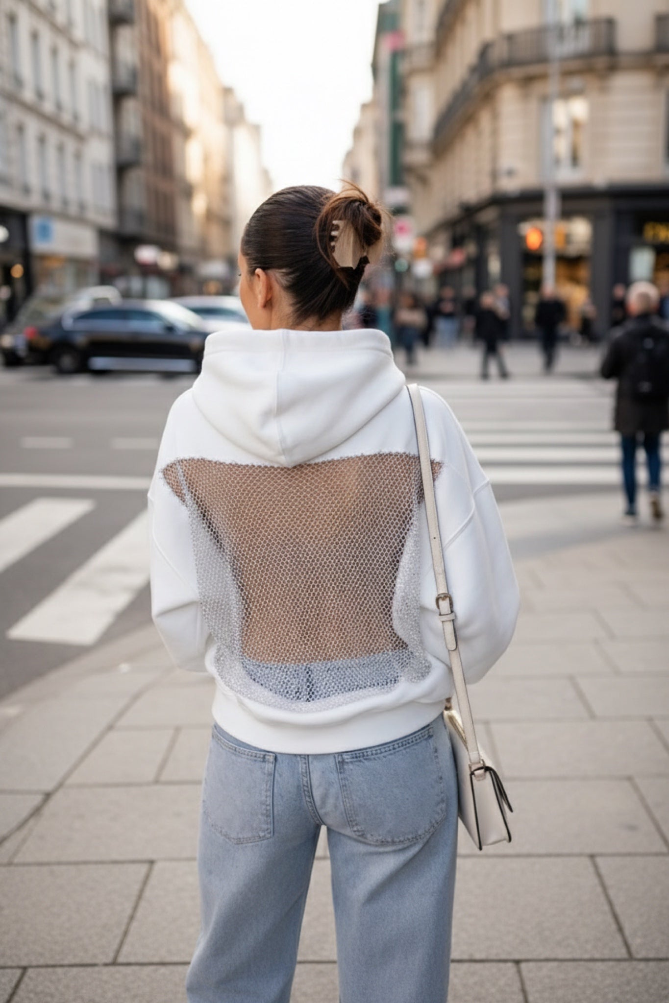 Sparkle & shine Oversized džemperis su gobtuvu