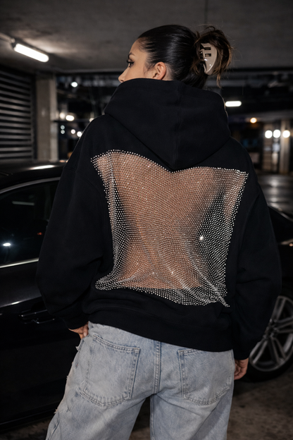 Sparkle & shine Oversized džemperis su gobtuvu