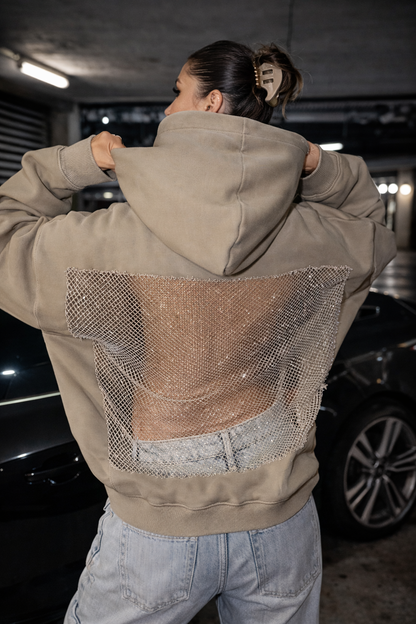 Sparkle & shine Oversized džemperis su gobtuvu